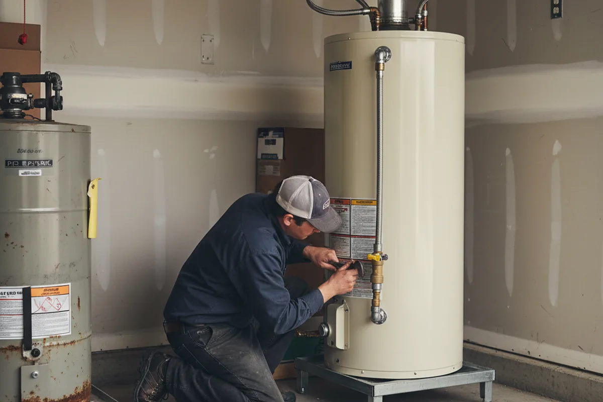 Water heater and shutoff valve replacement in Redding